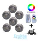 Kit Led Piscina - 6 Led 9w + Módulo Rgb + Fonte - Luxpool