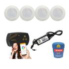 Kit Led Piscina 80m² - 4 Leds 9w, Smart Lux + Fonte - Zizi Piscinas