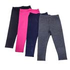 Kit legging infantil - feminino - 3 unidades - tamanho 4 ao 8 9000239 - kyly