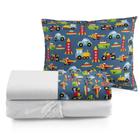 Kit Lençol Cama Box Solteiro 3 Peças algodão Cores Moderno