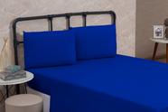 Kit Lençol Cama Casal 4 peças Liso com Elástico e Fronha Cama Box