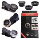 Kit Lente 3 Em 1 Macro Wide Fish Eye Olho De Peixe Universal - Home Goods