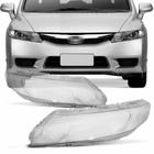 Kit Lente Farol New Civic 2007 2008 2009 2010 2011 Transparente Cristal - Prime