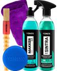 KIT Limpa E Esconde riscos Makker 2.0 Maquiador Automotivo Limpador Sintra Fast 500ml Vonixx Pano Aplic Pincel