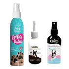 Kit Limpa Patas Orelha Lagrimas para Cachorro Pet Caes Gato