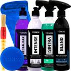 Kit Limpador Multiação Bactericida Sintra Fast Cera Liquida Para Carro Preto Blend Black Revitalizador Restaurax Intense Vonixx