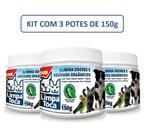 KIT LIMPATÓCA C/ 3 POTES DE 150 G - Elimina Odores Pet - Tira cheiro de xixi