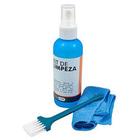 Kit Limpeza 3 Em 1 Spray Flanela E Escova Ret. - Multilaser