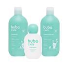 Kit Limpeza Banho Bebê Shampoo Condicionador 400ml Colônia 100ml Vegano Buba Care