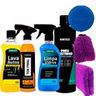 Kit Limpeza Completa Lava Auto + Tok Final + Limpa Vidro Pneu + Luva + Pano + Aplicador Vonixx/vinte