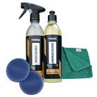 Kit Limpeza Couro - Vonixx Hidracouro, Higicouro, Toalha, Aplicador