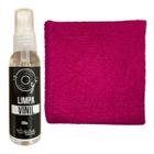 Kit Limpeza De Discos Vinis Com Pano Rosa Choque