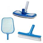 Kit Limpeza de Piscina Aspirador + Peneira Plastica + Escova Nautilus