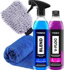 Kit Limpeza e Polimento Vonixx Cera Carnaúba Blend + Shampoo V-Floc + Microfibra