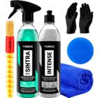 Kit Limpeza e Renovação do Painel Plasticos Internos do Veiculo Carro Moto Caminhão Sintra Fast Intense Vonixx