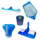 Kit Limpeza P/ Piscina Aspirador Esferas Escova Peneira