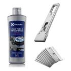 Kit limpeza vitrocerâmica limpa fogão + raspador cooktop electrolux + 10 lâminas