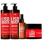 Kit Liso Maravilha Widi Care 4 Produtos Com Super Serum Hidratante Capilar Cabelo Vegano