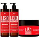 Kit Liso Maravilha Widi Care Shampoo Condicionador E Mascara Hidratante Capilar Vegano