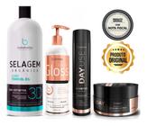 Kit Liso Perfeito Borabella Selagem 3d Cauter Gloss Day Use