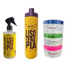 Kit Lisoterapia Progressiva 1 Lt Protetor Térmico Cronograma Capilar