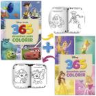 Kit Livro 365 Desenhos Para Colorir - Disney Pixar + Princesas Disney