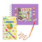 Kit Livro de Colorir Bobbie Goods + 12 Canetinhas Mentos