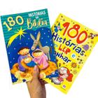 Kit Livro Infantil 180 historias para ler e sonhar e Histórias Bíblicas - Ciranda Cultural - 2 Livros Infantis