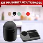 Kit Lixeira e Organizador De Pia Porta Detergente Sabão e Esponja UZ - Uz Utilidades