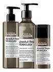 Kit Loréal Absolut Molecular Shampoo 500ml+ Sérum+ Leave-in