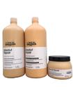 Kit Loreal Absolut Repair Gold Quinoa Shampoo 1,5L Cond.1,5L Mascara 500g