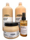 Kit Loreal Absolut Repair Gold Quinoa Shampoo Cond.1,5L Mascara 500g Serum