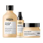 Kit loreal absolut repair gold quinoa shampoo+mascara+óleo