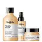 Kit LOréal Absolut Repair - Shampoo 300ml + Máscara 250g + Óleo 10-in-1 90ml