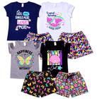 Kit Lote 4 Conjuntos Juvenil Roupa Infantil Feminino Menina