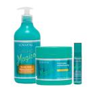 Kit Lowell Cacho Mágio Magic Poo 500ml, Máscara 450mL e Óleo Umectante