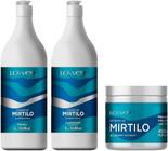 Kit Lowell Extrato De Mirtilo Blueberry Extract Shampoo + Condicionador 1 Litro cada + Máscara 450g