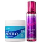 Kit Lowell Extrato de Mirtilo Máscara 450g + Liso Mágico Fluído 200ml