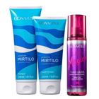 Kit Lowell Extrato de Mirtilo Shampoo 240ml + Condicionador 200ml + Liso Mágico 200ml