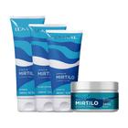 Kit Lowell Extrato de Mirtilo - Shampoo e Condicionador e Máscara e Leave-in