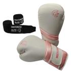 Kit Luva De Boxe E Muay Thai + Bandagem Pretorian Elite