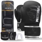 Kit Luva De Boxe Muay Thai First Fx2 + Bandagem + Bucal + Bolsa - Pretorian