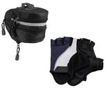 Kit Luvas Para Ciclismo Unissex G + Bolsa Selim Tramontina