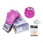 Kit Luvas Treino Everlast Pro Style 12 OZ + Bandagem + Protetor Bucal