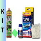 Kit Luxcar Revitalizador Automotivo Liquido Farol E Plástico Borracha Limpa Restaura