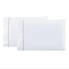 Kit Luxo 2 Fronhas Ponto Palito + 2 Refil de Silicone Para Por Na Fronha