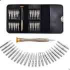 Kit Luxo 24 Chaves Torx T2 T3 T4 T5 T6 T7 T8 T9 T10 15 Fenda