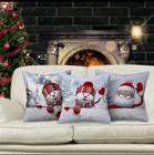 Kit Luxo 3 Capas De Almofadas Natalinas Decoração