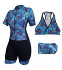 Kit Macaquinho De Ciclismo Feminino Be Fast Borboletas