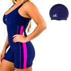 Kit Macaquinho Natação Hammerhead wll01 Com Touca Slim